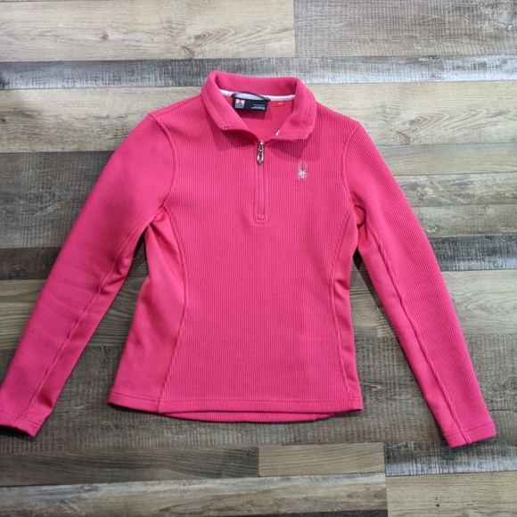 Spyder, pink quarter zip, women's small - Picture 4 of 8